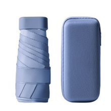 Six Fold Card Umbrella Portable Pocket Capsule Anti-Ultraviolet for Rain and Shine Sunscreen Umbrella,B