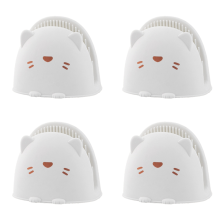 4PCS Hitzebeständige Silikon-Ofenhandschuhe Kochhandschuhe Rutschfeste süße Katzenform Isolierte Backen B