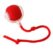 Brinquedo inteligente para gatos, bola rolante automática, rabo falso, elétrico recarregável, treinamento interativo para cães, vermelho