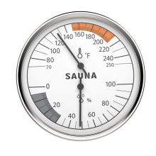 Saunan lämpömittari 2-in-1 Fahrenheit-kosteusmittari huoneeseen, sisäilman kosteuslämpötilamittari