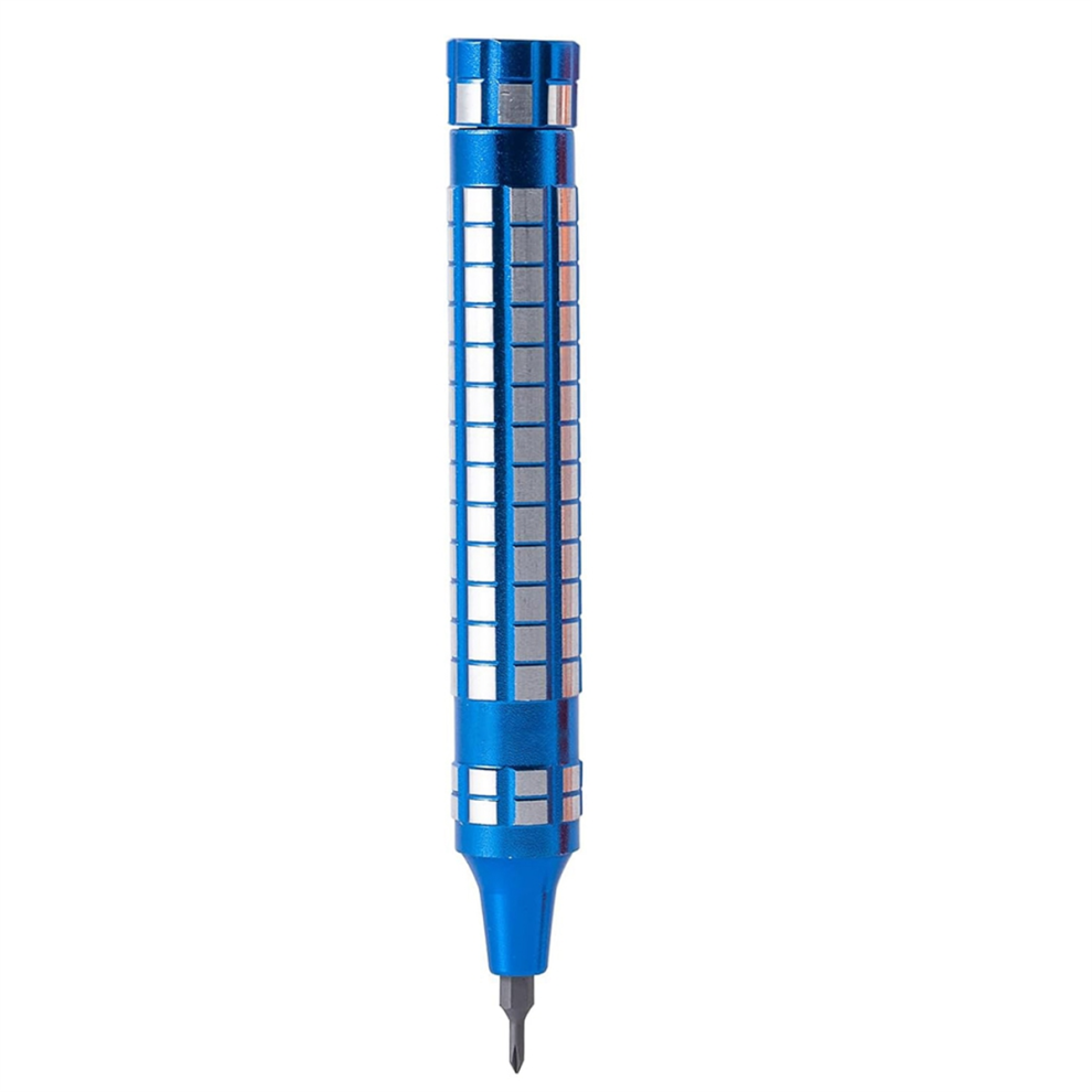 Photos - Screwdriver  Set, Pen Style Manual ,24-in-1 Small , Ideal for Laptop,Phone,Jewelry,and Watch Blue