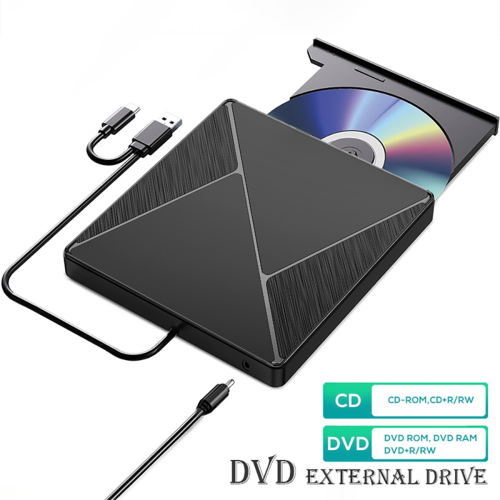 Externe dvd-drive USB3.0 cd-rombrander Draagbare dubbele interface Type-C USB-cd voor laptop 2