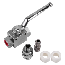 High Pressure Washer Ball Valve Kit, 3/8 Inch Quick Connect for Power Hose, 4500 Psi