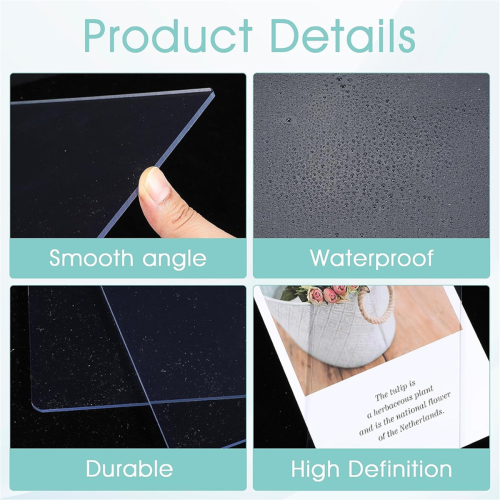 2 Packs Transparency Acrylic Cutting Pads, Die Plates Clear Thick Pads for Work 2