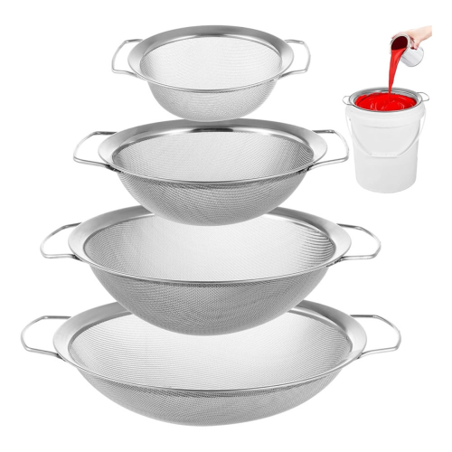 Fine Mesh Paint Strainer, Double Handle Bucket Strainer Tool Insert for Fruits and Vegetables 2