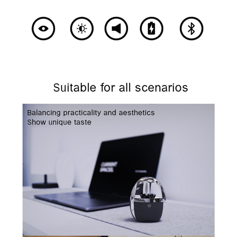 Altoparlante Magnetico Fluido Bluetooth 5.0 Con Musica Ritmo Visuale Qualità Audio Hifi Wireless