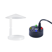 Generatore di nebbia a ultrasuoni USB a 4 LED con protezione anti-spruzzi, fontana per interni, umidificatore portatile per rettili