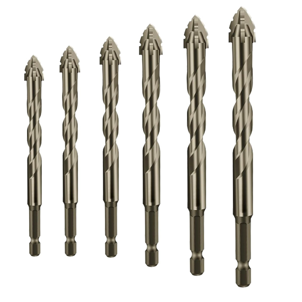 Four-Flute Sawtooth Eccentric Drill Bit, Multifunction Bit Set, High Hardness Skewed Bits 4852394608210