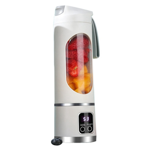 USB Rechargeable Portable Blender 8 Blade Mini Ice Crusher with Digital Display 3 Modes White 1