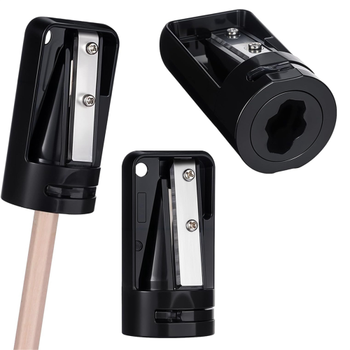 Pack Carpenter Pencil Sharpener, Χειροκίνητα φορητά ξύλινα ξύστρα, Contractor Black 2