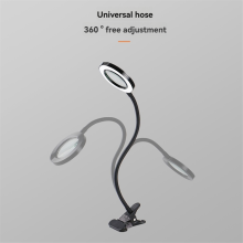 LED Magnifying Glass Desk Lamp 8X Magnification 3 Color Modes Adjustable Swivel Arm Lighted Clamp for Craft Repair Work