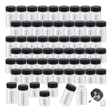 Frascos de tinta para retoque com 120 peças, pincel aplicador e tampas, 2 oz, 1 capacidade de líquido, plástico para fixação de pedra de parede