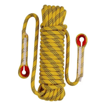 Cuerda de seguridad de 12 mm para escalada, montañismo, supervivencia al aire libre, escape de incendios, rescate de coche, color amarillo, 10 m