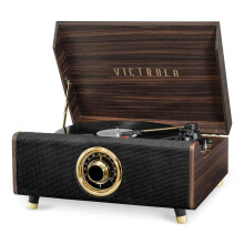 Giradischi Bluetooth 4-in-1 Victrola Highland con Radio FM, Espresso (VTA-330B-ESP)