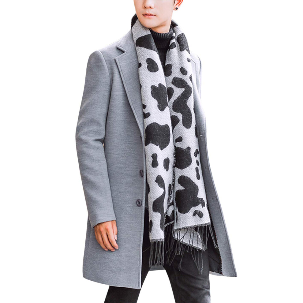 Trench-coat long    revers crant  s pour homme Springrain (gris clair, taille XS)