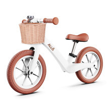 Allis Lumi Kids Balance Bike with Basket and Bell - White