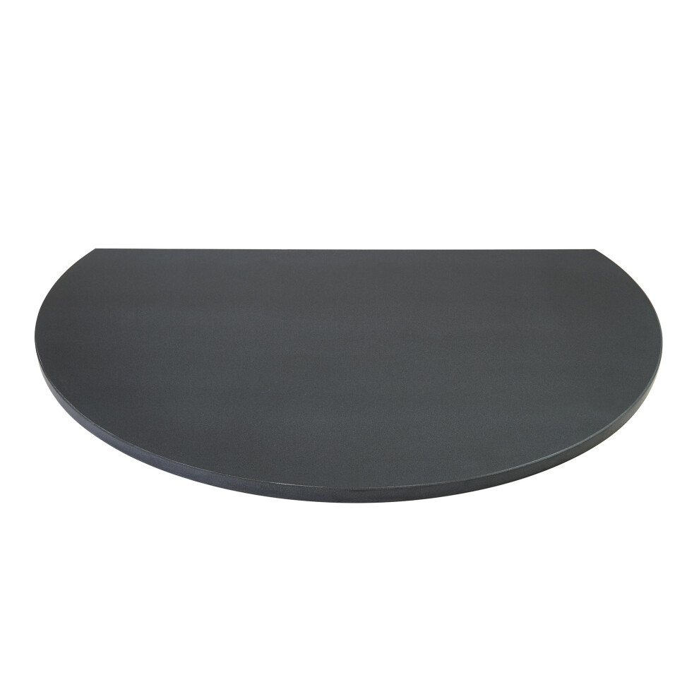 Honed Black Granite Stone Truncated Fireplace Hearth, 31 Inch