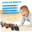 Vintage Tin Wind Up Train with Three Carriages Clockwork Plaything 7