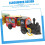 Vintage Tin Wind Up Train with Three Carriages Clockwork Plaything 6
