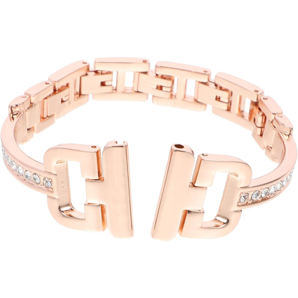 Elegant Zinc Alloy Watch Band Diamond Pattern for Ladies Wristband for Smartwatch-image-OPC-PGJWNGV-NEW