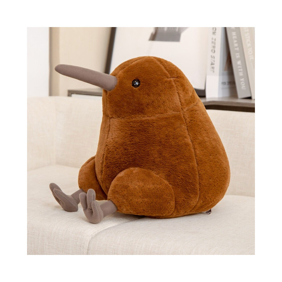(, 30Cm) Kiwi Plush Toy Bird Stuffed Animal Doll Cartoon Kids Decoration Gifts Brown