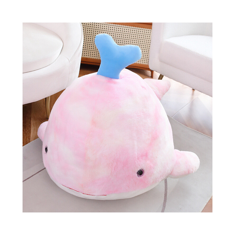 (Pink, 50cm) Plush Rainbow Whale Toy Cute Marine Animal Stuffed Doll Gift Decoration Kids