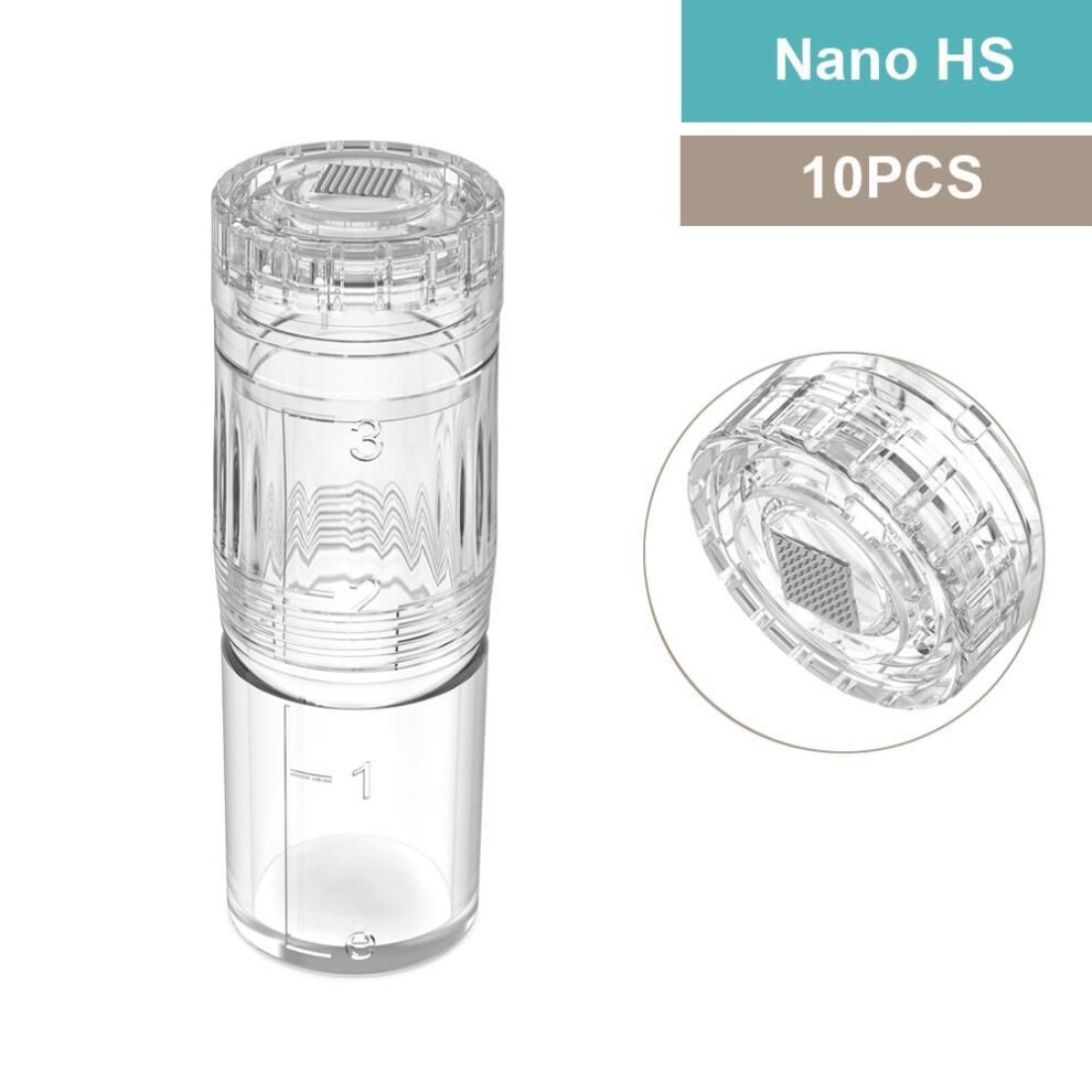 (Nano HS-10PCS) Original Hydra Pen H3 Needle Cartridges Kit Replaceable Disposable Derma Pen Replace Needles Mesotherapy Microneedling Needles
