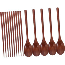 5 Piece Chopsticks Spoon Set Wooden Utensil Set Chopstick Restholde