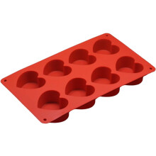 Heart Shaped Cake Pans Silicone Heart-Shape Cake Pans 8-in-1 Cake Molds for Baking Mould