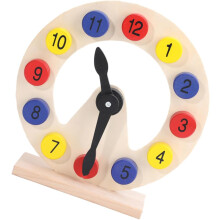 1 Set Colorful Cartoon Wooden Sorting Clock Educational Learning Clock for Fun Numbers Clock Plaything
