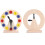 1 Set Colorful Cartoon Wooden Sorting Clock Educational Learning Clock for Fun Numbers Clock Plaything 6
