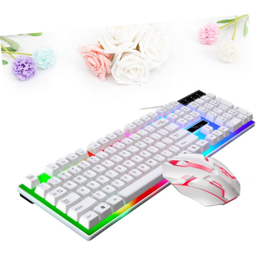 Gaming Keyboard and Mouse Set Rgb Led Wired Keyboard and Mouse Computer Wired Keyboard Wired Mouse Comfortable 2