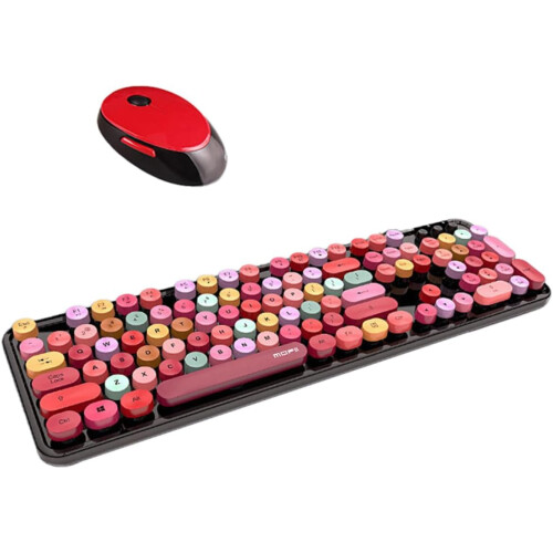 Wireless Keyboard and Mouse Punk Style Gaming Keyboard and Mouse USB Wireless Computer Accessories