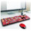 Wireless Keyboard and Mouse Punk Style Gaming Keyboard and Mouse USB Wireless Computer Accessories 5