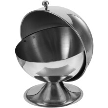 Kitchen Condiment Jar Stainless Steel Sugar Bowl Roll Top Lid Easy to Use and Store