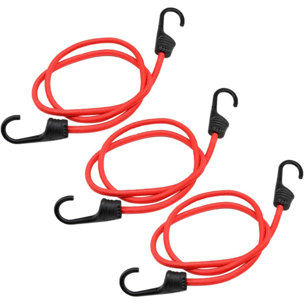 3Pcs Heavy Duty Bungee Cords 100Cm Elastic Straps With Hooks 5426217742802
