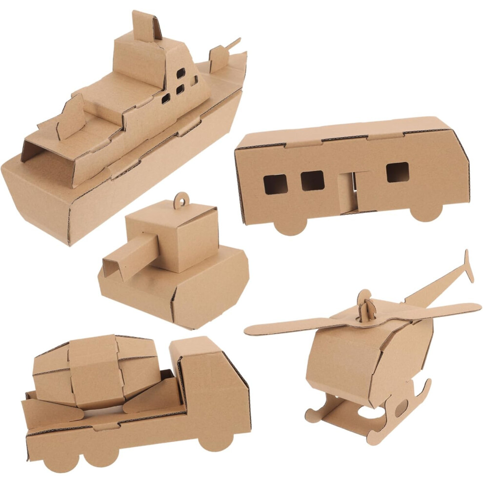 5pcs Paper Puzzle Model Paper Puzzles Helicopter Car 3d Model Assembled Toy for Adults Kids-image-OPC-PGJWZ6B-NEW