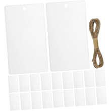 Pantry Basket Labels Tags 32pc White Tags Holes for Merchandise Tag Paper Jam Hang Tags