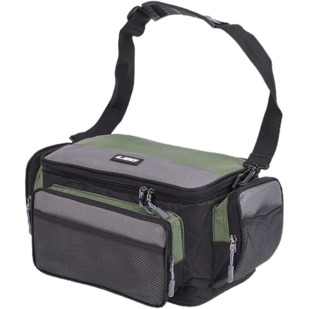 1Pc Fishing Gear Pouch Outdoor Fishing Storage Bag Dual Color Fishing Tackle Bag/Grey with Shoulder Strap-image-OPC-PGJX5KZ-NEW