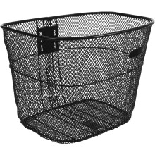 Quick Release Bicycle Basket Large Metal Front Basket for Bicycle Thickened Steel Mesh Design