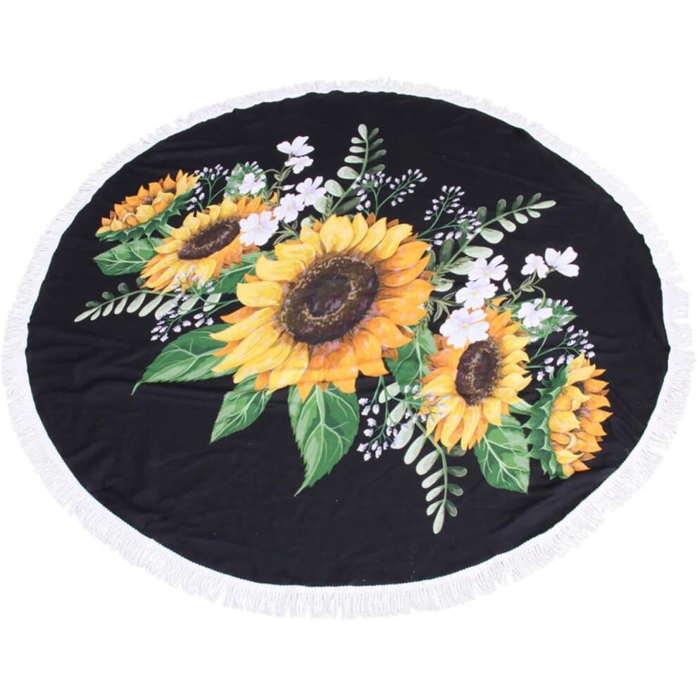 Multipurpose Sunflower Design Quick Dry Beach Bath Towel 10-Pack Soft Fabric Water Absorbent-image-OPC-PGJX7KN-NEW