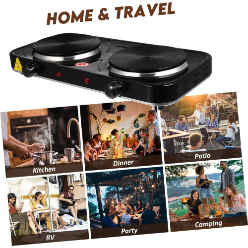 Hot Plates for Cooking Electric Double Burner 2000w 2