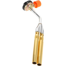 Dual Tube Manual Ignition Torch Head for Camping Cooking Adjustable Propane Torch