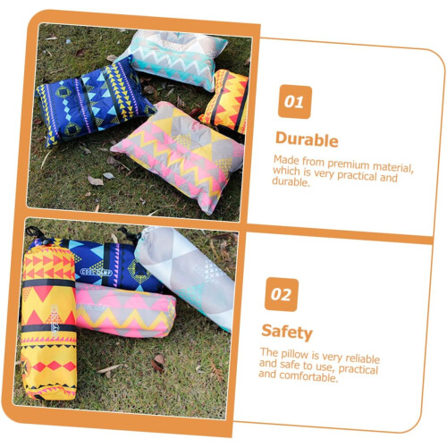 Multi-Function Pillow Inflatable for Camping Travel Car Office Home Safe and Comfortable Ethnic Design 2
