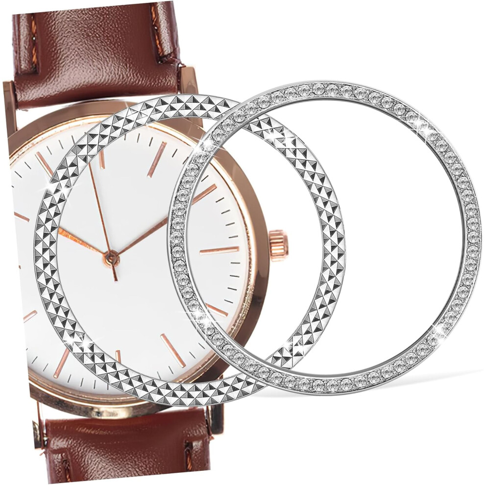 2 Pcs Bezel 42mm Silver with Diamonds Watch Bezel Cover S2 Watch Bezel Ring Cover Watch-image-OPC-PGJXDR9-NEW