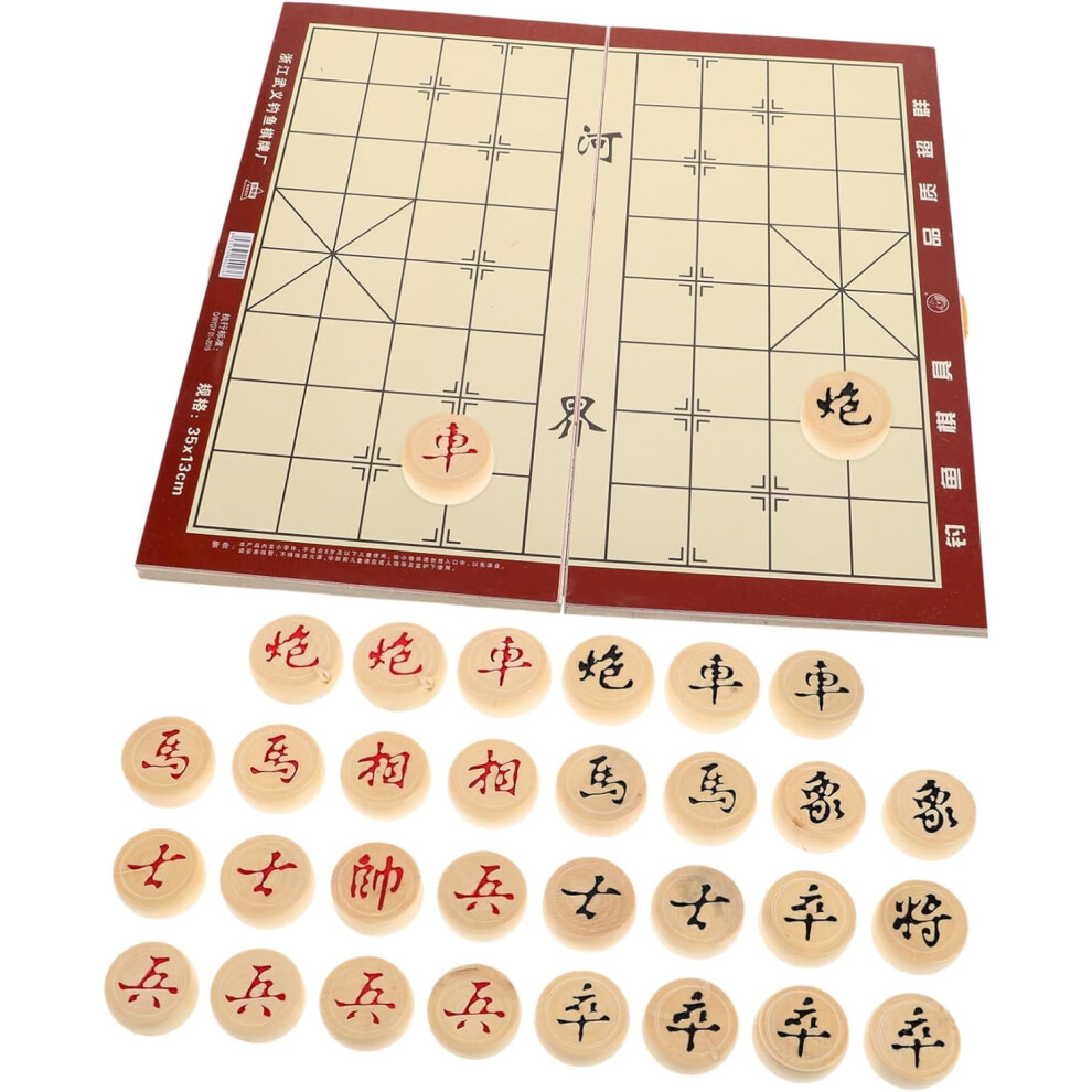 Folding Chessboard Set Wooden Chinese Portable for Travel Storage Board-image-OPC-PGJXF69-NEW