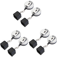 3sets Retractable Billiards Chalk Holder Snooker Cue Chalk Holder Belt Clip Iron Material for Long-lasting Use 2pcs*3