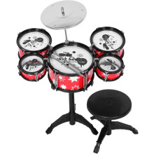 Mini Drum Set for Kids Realistic Toddler Drum Kit Sturdy Musical Instruments Toy for Early Development
