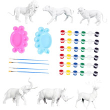 Educational Playthings Jungle Animal Toys 1 Set of DIY Animals Mould Paint