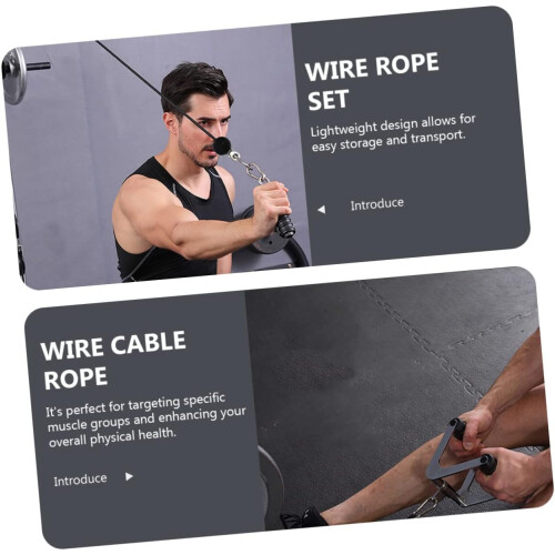 Exercise Ropes Training Ropes Heavy Gym Cable Wire Cable Rope for Workout 2